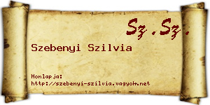 Szebenyi Szilvia névjegykártya
